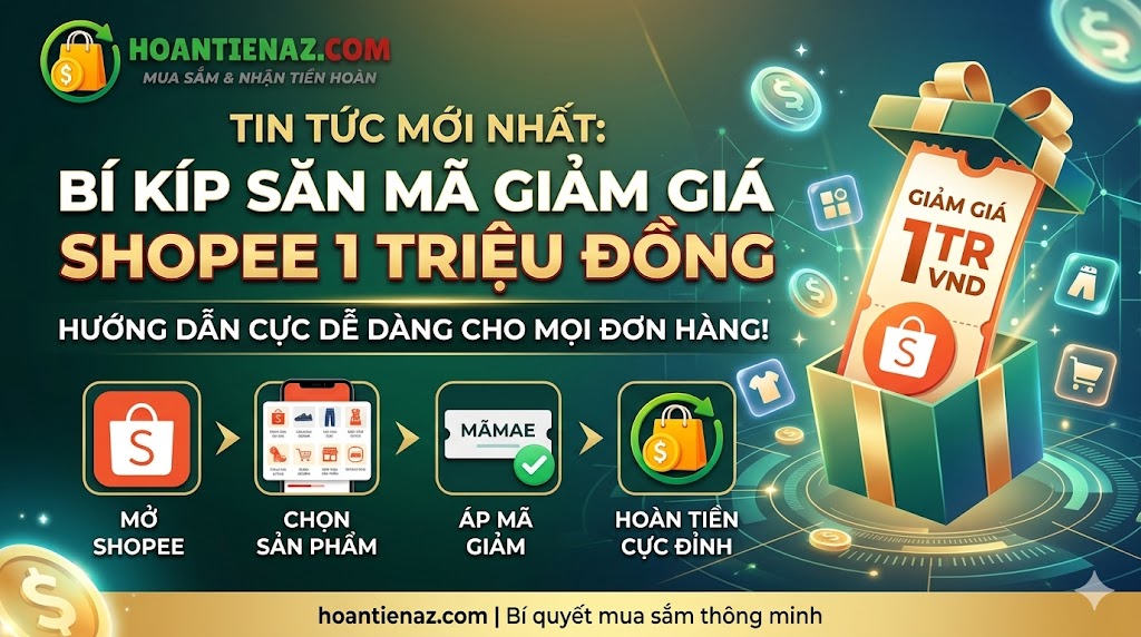 Cách săn mã giảm giá Shopee 1 triệu đồng cực dễ dàng